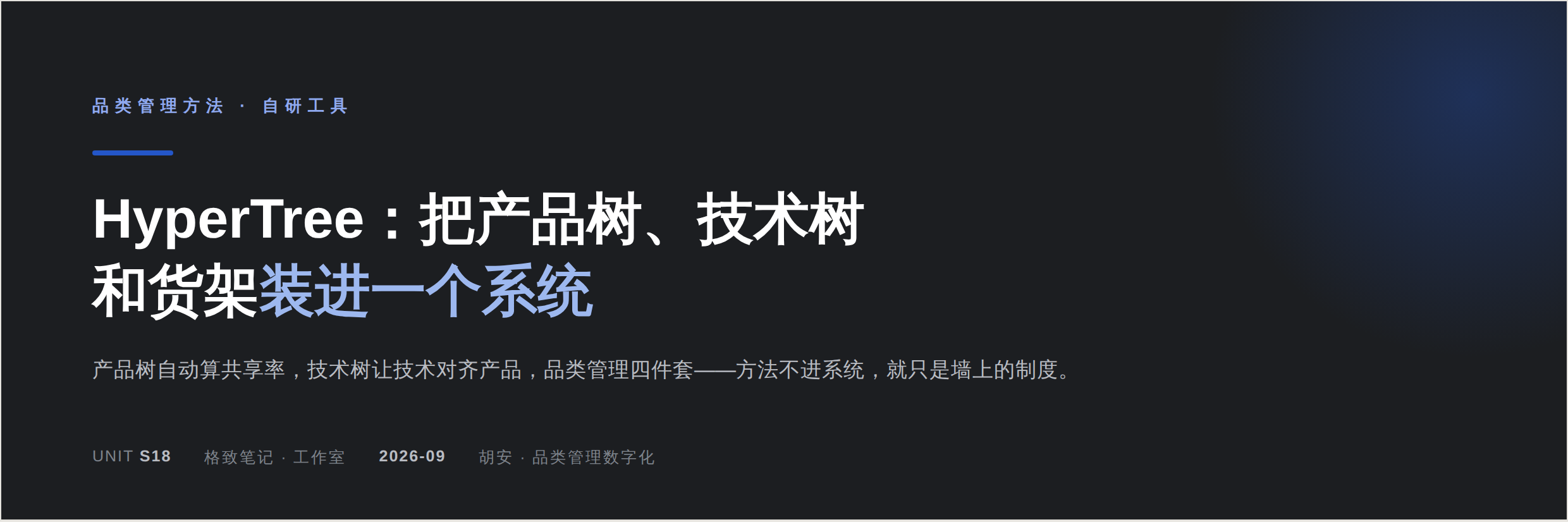 封面:HyperTree,把产品树、技术树和货架装进一个系统